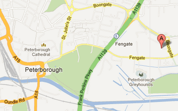 Location of Restover Lodge in Peterborough